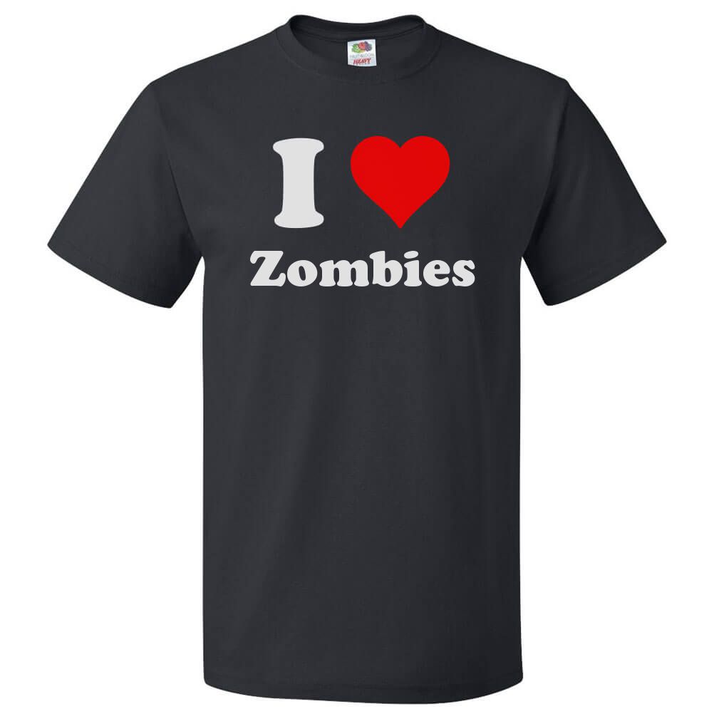 I Love Zombies T shirt I Heart Zombies
